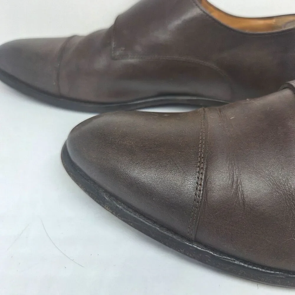 Suit Supply Mens Brown Leather Double Monk Strap Shoes Size US 9.5 M EUR 42.5